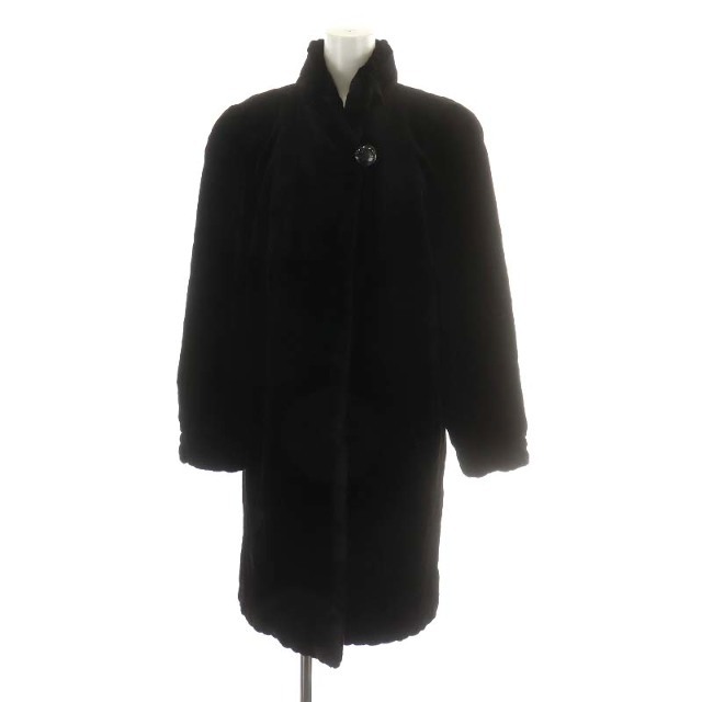 インターナショナル コレクション 毛皮コート ロング丈 シェアードミンク 黒