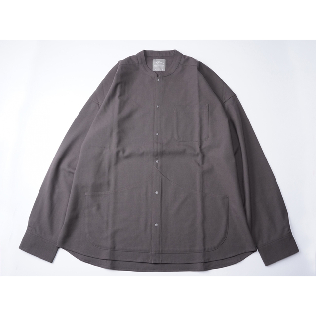 アトリエブルーボトル　Neo Wool Shirt Lite ブラウンS メンズのトップス(シャツ)の商品写真