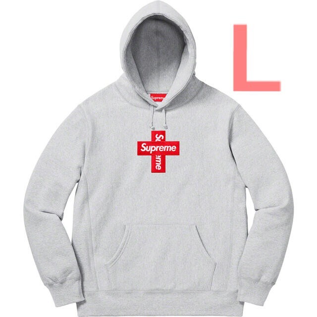 Supreme Cross Box Logo Hooded / ブラック / L