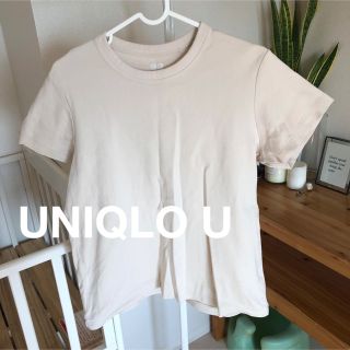 ユニクロ(UNIQLO)の【UNIQLO】ユニクロ クルーネックTシャツ ベージュ(Tシャツ(半袖/袖なし))