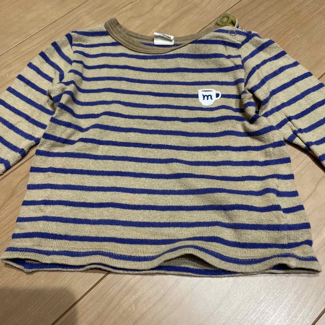 mou jon jon(ムージョンジョン)の長袖Tシャツ　ボーダー　90サイズ キッズ/ベビー/マタニティのキッズ服男の子用(90cm~)(Tシャツ/カットソー)の商品写真