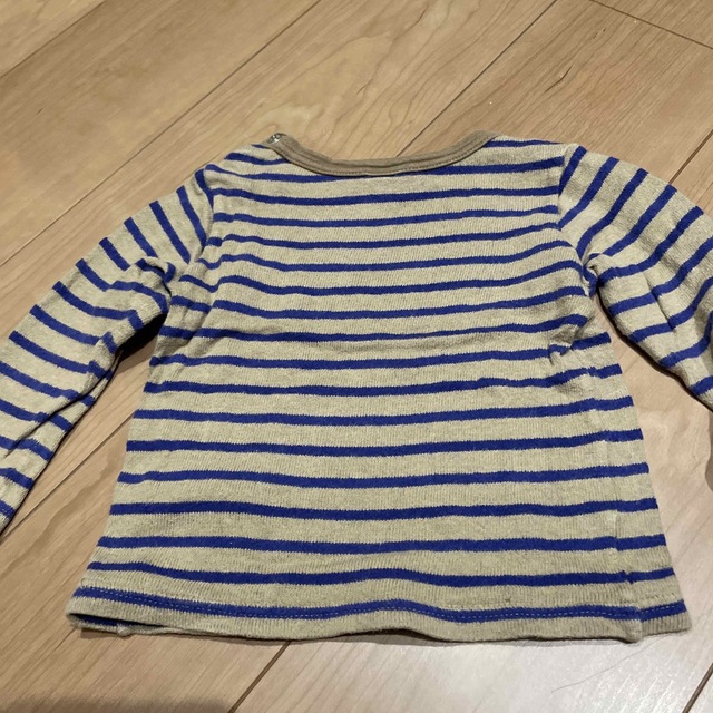 mou jon jon(ムージョンジョン)の長袖Tシャツ　ボーダー　90サイズ キッズ/ベビー/マタニティのキッズ服男の子用(90cm~)(Tシャツ/カットソー)の商品写真