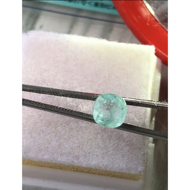 ソーティング付き 天然石 本物 パライバトルマリンルース 0.587ct