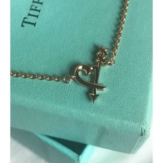 大安売り 希少 銀無垢 K18 Tiffany ティファニー ハート ブレスレット