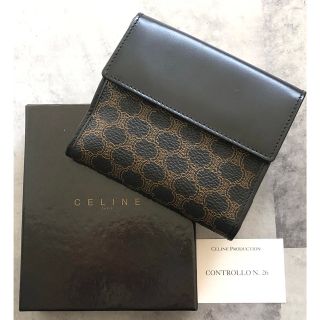 セリーヌ(celine)のCELINE ブラックマカダム 折財布(財布)