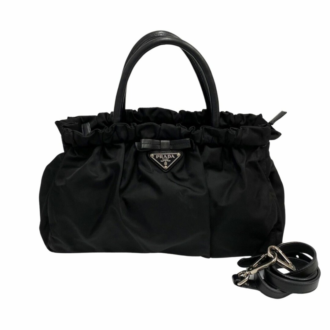 最高の品質の 美品 極 - PRADA 保存袋付き 34457 ブラック ショルダー