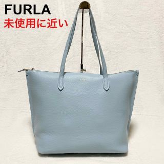 本物 FURLA ハンドバッグ ターコイズブルー-