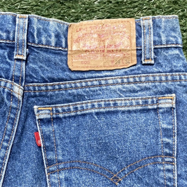 Levi's(リーバイス)のリーバイス 505 W29 L34 ブルーデニムジーンズ フレア リメイク メンズのパンツ(デニム/ジーンズ)の商品写真