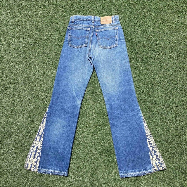 Levi's(リーバイス)のリーバイス 505 W29 L34 ブルーデニムジーンズ フレア リメイク メンズのパンツ(デニム/ジーンズ)の商品写真