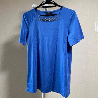 ダックス(DAKS)の【新品未使用】ダックス　ビジュー付　Tシャツ　ブルー(Tシャツ(半袖/袖なし))