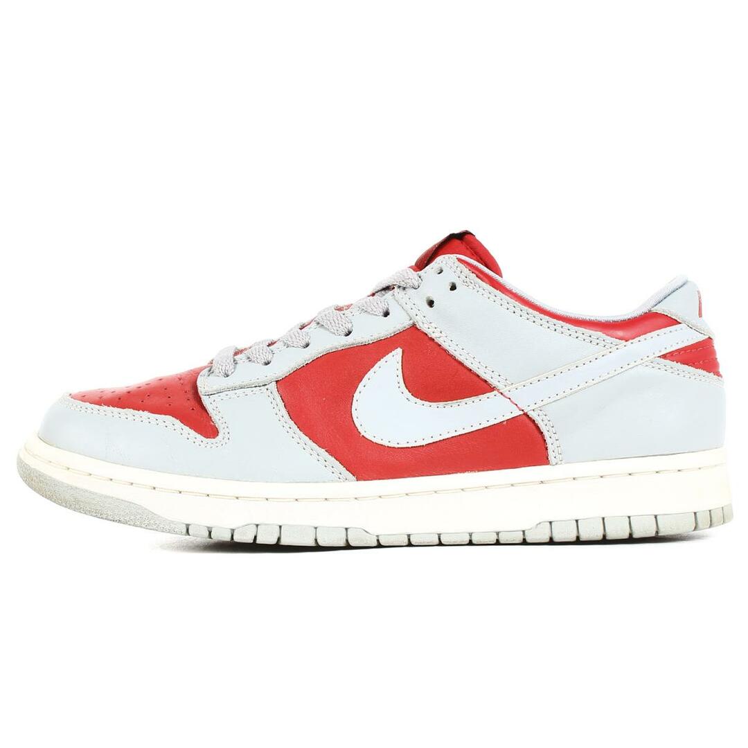 NIKE vintage ナイキ ヴィンテージ 90s DUNK LOW ダンク ロー 初期復刻 CITY ATTACK裏DUNK ネバダ大学 99年製 630358-601 バーシティレッド シルバー スニーカー シューズ 靴 シンプル カジュアル ブランド サイズ：26.5cm US8.5 【メンズ】【R045】