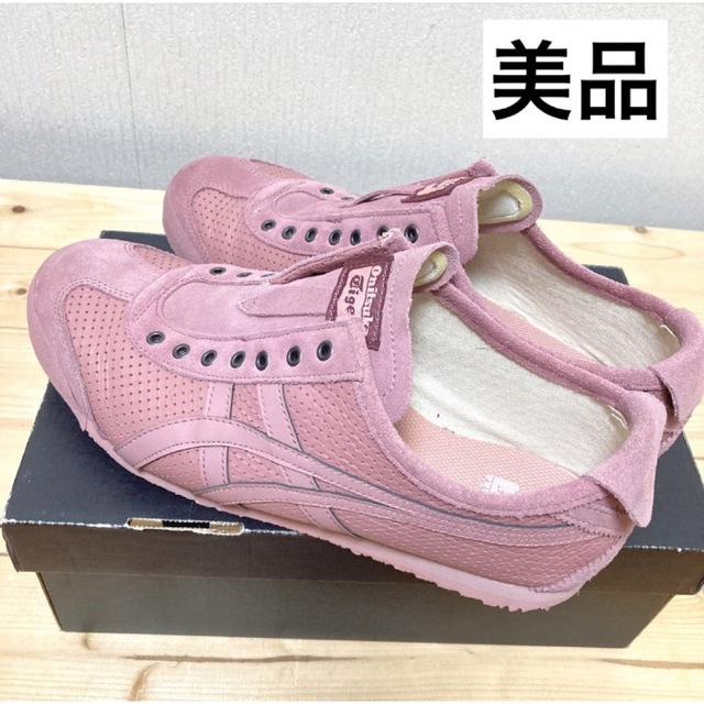 Onitsuka Tiger(オニツカタイガー)のレア【美品】オニツカタイガー  スリッポン アッシュ ローズ ピンク スニーカー メンズの靴/シューズ(スニーカー)の商品写真