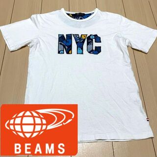 ビームス(BEAMS)のBEAMS　Tシャツ　半袖　男女兼用　古着　白(Tシャツ/カットソー(半袖/袖なし))