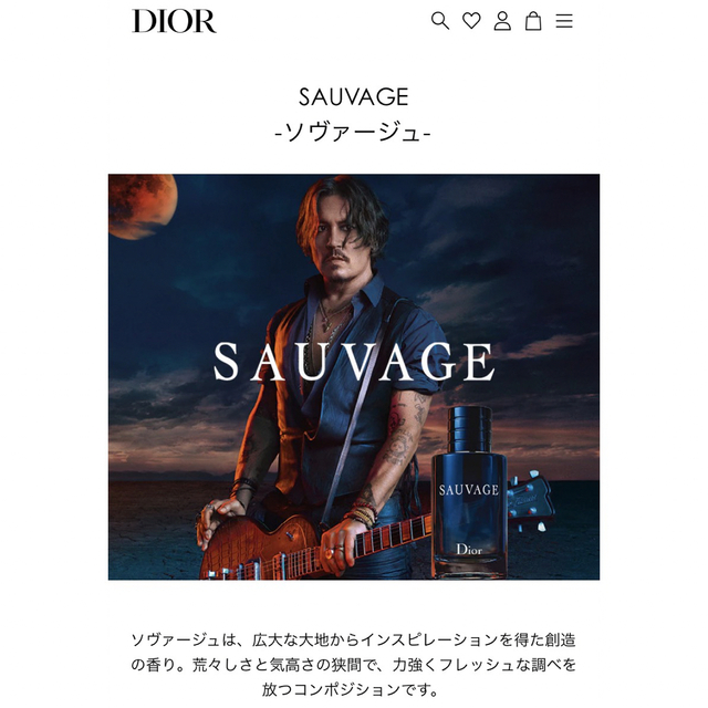 Dior(ディオール)の美品　ディオール ソヴァージュ オードゥ トワレ　　100ml コスメ/美容の香水(香水(男性用))の商品写真