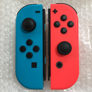 ニンテンドースイッチ(Nintendo Switch)のNintendoswitchジョイコン ネオンブルーレッド左右中古動作品セット(その他)