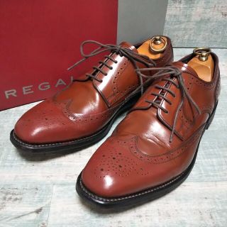 リーガル(REGAL)の美品    REGAL   フルブローグ  ガラスレザー  ウィングチップ(ドレス/ビジネス)