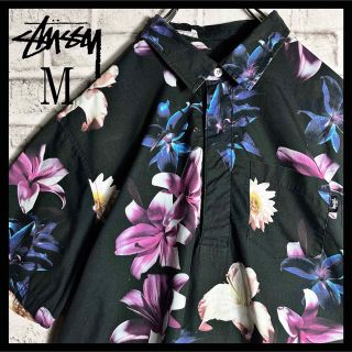 ステューシー(STUSSY)の[希少デザイン]ステューシー☆ロゴ入り花柄シャツ 即完売品 入手困難(シャツ)