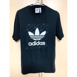 アディダス(adidas)のアディダス　Tシャツ　半袖　男女兼用　古着　黒(Tシャツ/カットソー(半袖/袖なし))