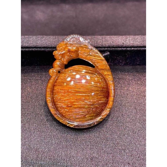⭐︎天然銅色ゴールドルチルクオーツ ペンダントトップ 16.9g-