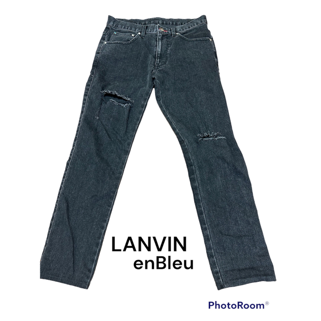 LANVIN en Bleu(ランバンオンブルー)のLANVINenBleuランバンオンブルー ダメージスキニデニム レディースのパンツ(デニム/ジーンズ)の商品写真