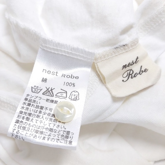 nest Robe(ネストローブ)のnest Robe✨ネストローブ 綿オーガニックコットン チビ襟 半袖ポロシャツ レディースのトップス(ポロシャツ)の商品写真