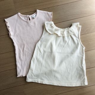 ニシマツヤ(西松屋)の2枚セット　ノースリーブ　タンクトップ　ウタカタデコ(Tシャツ/カットソー)