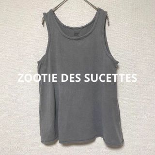 2568 ZOOTIE DES SUCETTES タンクトップ グレー シンプル(タンクトップ)