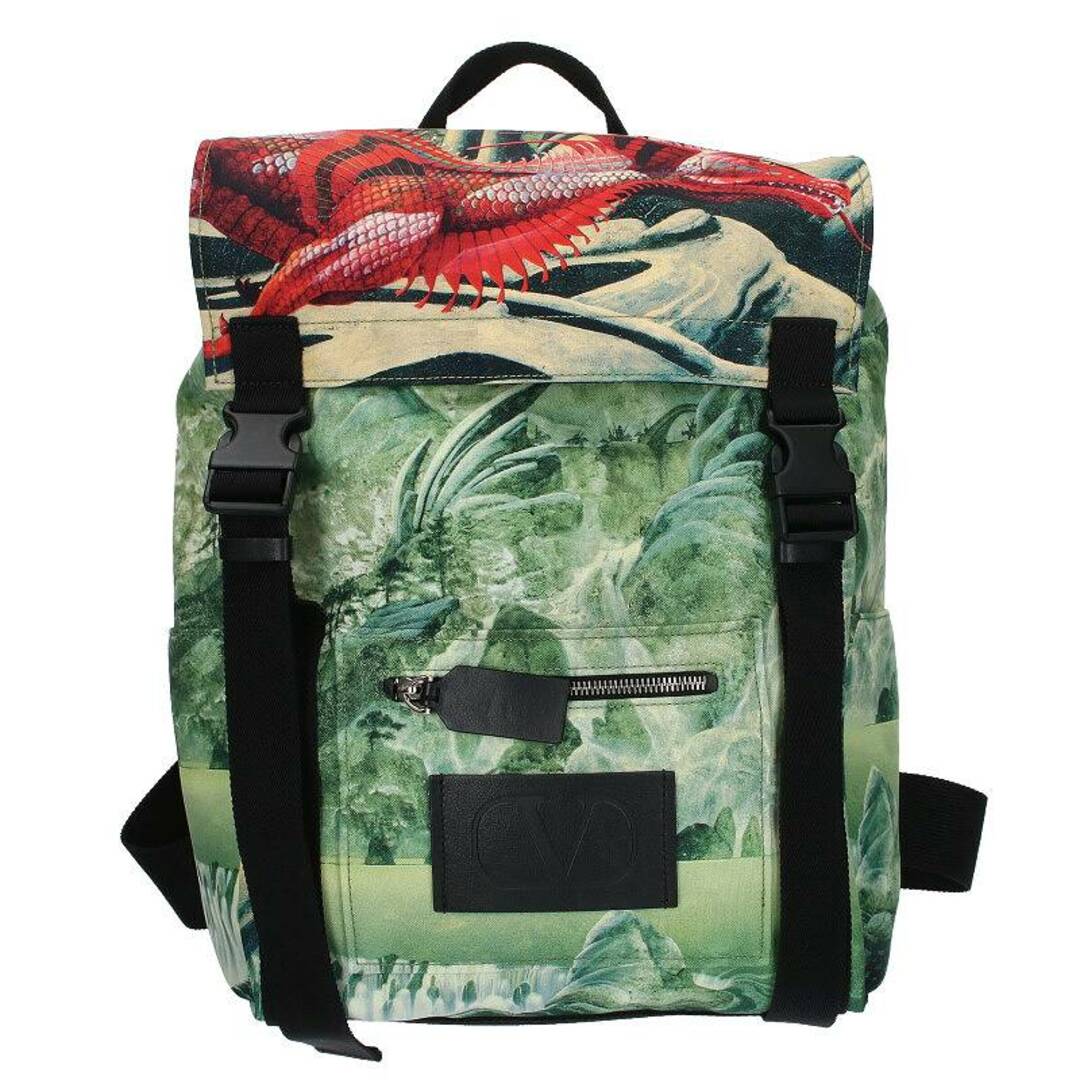 ヴァレンティノガラヴァーニ Red Dragon Print Backpack レッド ヴァレンティノガラヴァーニ Red Dragon Print Backpack レッド
