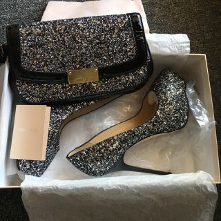 ジミーチュウ(JIMMY CHOO)のグリッターパンプス 36 バッグset(ハイヒール/パンプス)