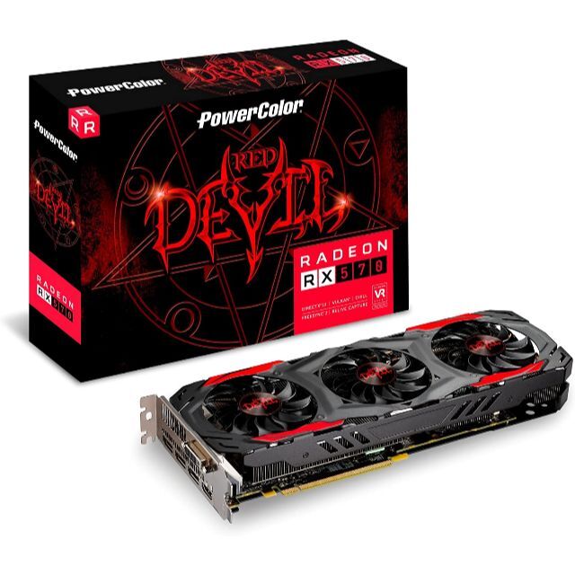 新品2個 PowerColor ビデオカード AMD RADEON RX570