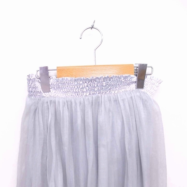 titty&co(ティティアンドコー)のティティー&コー フレア ギャザー プリーツ スカート ロング F ライトグレー レディースのスカート(ロングスカート)の商品写真
