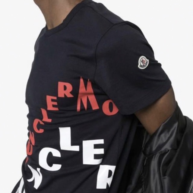 サイズ★希少★ MONCLER Tシャツ Ｌ　ネイビー モンクレール ワッペン 完売