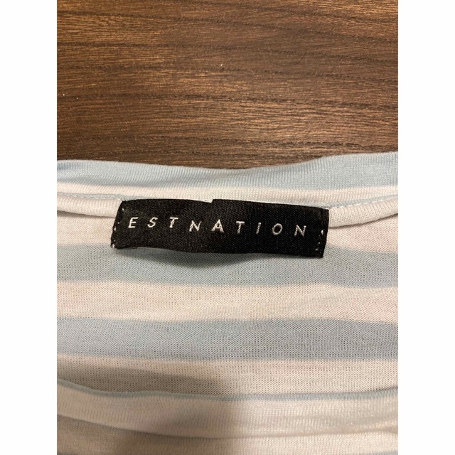 ESTNATION(エストネーション)の【美品】エストネーション　ボーダーシャツ レディースのトップス(Tシャツ(長袖/七分))の商品写真