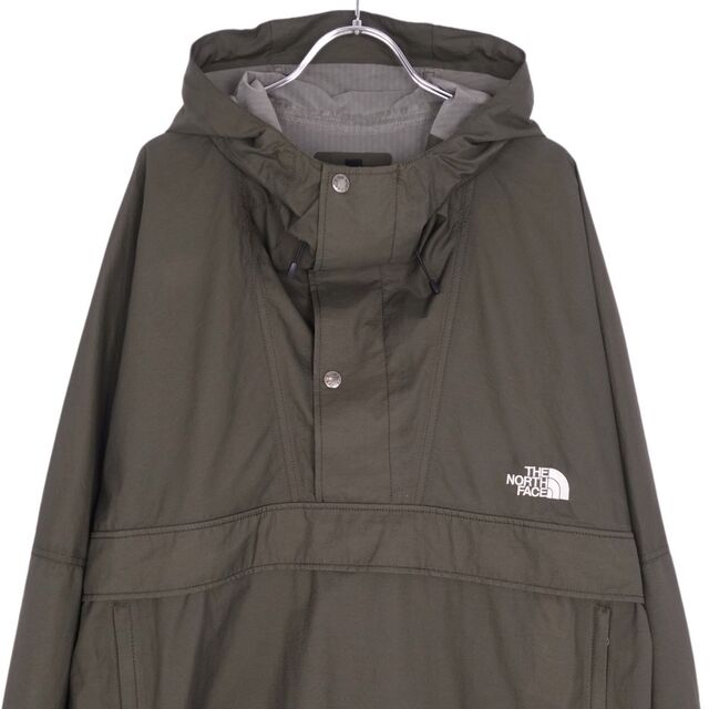 美品 ザノースフェイス THE NORTH FACE パーカー プルオーバー WINDJAMMER ウィンドジャマー ナイロン アウター メンズ L  カーキ