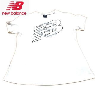 ニューバランス(New Balance)のニューバランス　Tシャツ　半袖　男女兼用　古着　白(Tシャツ/カットソー(半袖/袖なし))