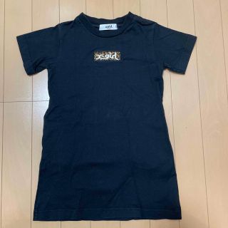 エックスガールステージス(X-girl Stages)のX-girlstages Tシャツワンピース　黒　110㎝(ワンピース)