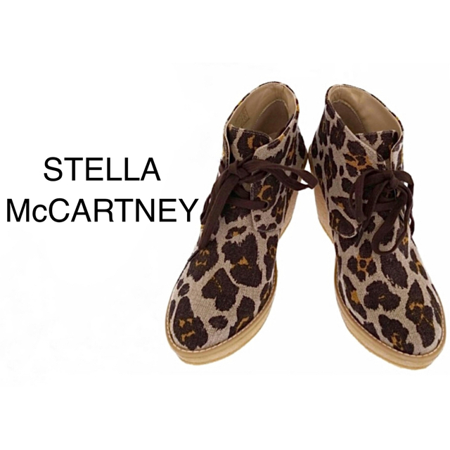 STELLA McCARTNEY【美品】レオパード柄 ウェッジソール シューズ 豪華