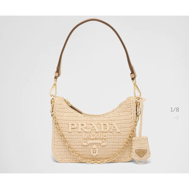 新品 新作 PRADA プラダ ラフィア ミニバッグ ショルダーバッグ 取扱う