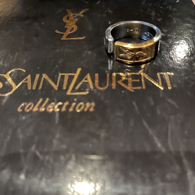 イヴサンローラン Yves Saint Laurent スプーンリング色シルバーゴールド