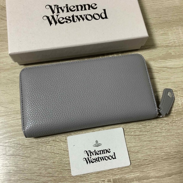 ☆未使用☆ヴィヴィアンウエストウッド 長財布 グレー ヴィーガン 箱