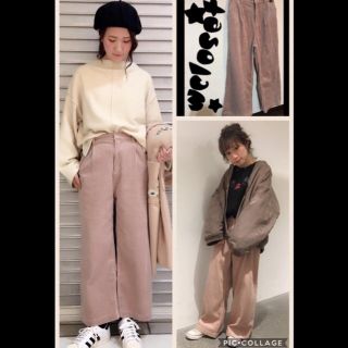 ダブルクローゼット(w closet)のwcloset★タック入りコーデュロイパンツ★pk(その他)