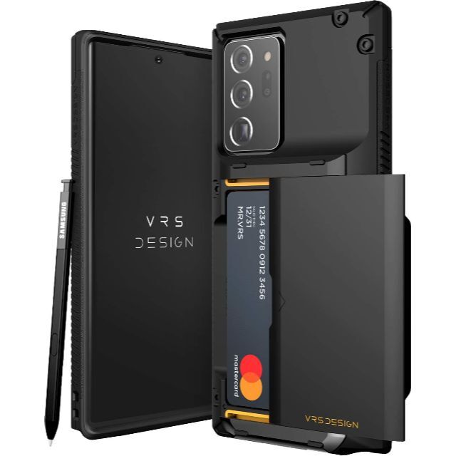 非対応ストラップホール【色: ブラックロゴ】VRS Galaxy Note20 Ultra 5G 対応