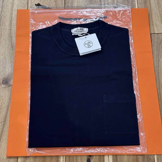 新品未使用 レア HERMES エルメス H 刺繍ロゴ コットン Tシャツ XL