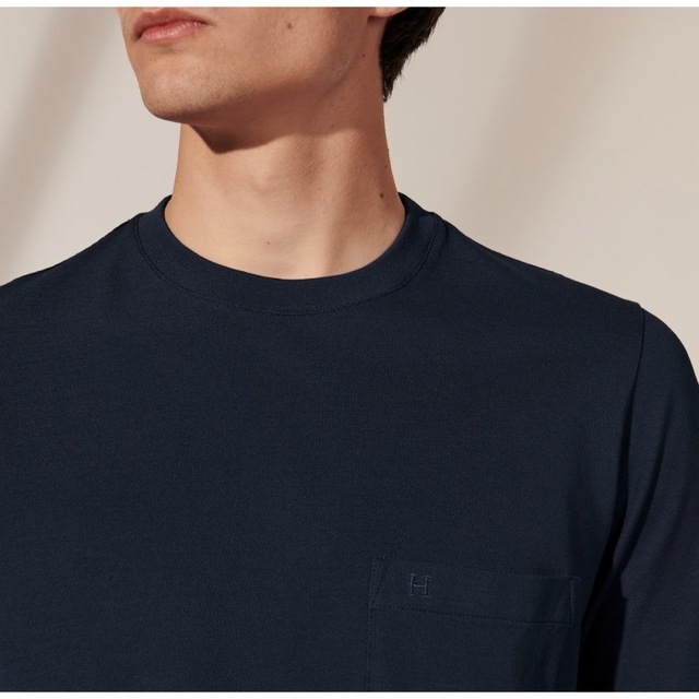 新品未使用 レア HERMES エルメス H 刺繍ロゴ コットン Tシャツ XL