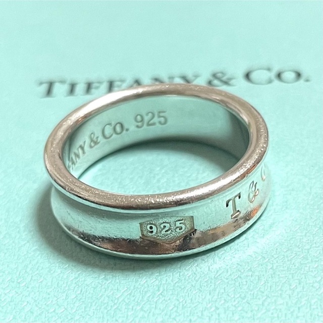 17号 TIFFANY 1837 ミディアム ワイド ナロー リング 指輪-