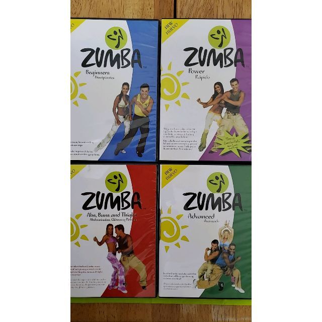 Zumba(ズンバ)のZUMBA ズンバ DVD 4枚セット　初心者向け　自宅　練習用 エンタメ/ホビーのDVD/ブルーレイ(スポーツ/フィットネス)の商品写真