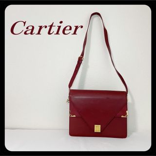 カルティエ(Cartier)のCartier カルティエ マスト ショルダーバッグ  ボルドー ヴィンテージ(ショルダーバッグ)