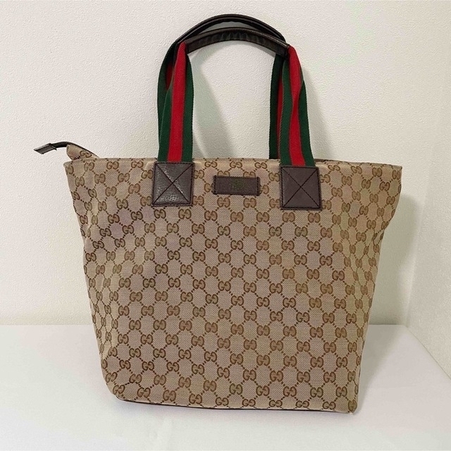 【極美品】GUCCI グッチ 舟形トート シェリーライン GGキャンバス