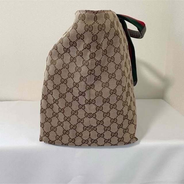 Gucci - 【極美品】GUCCI グッチ 舟形トート シェリーライン GG