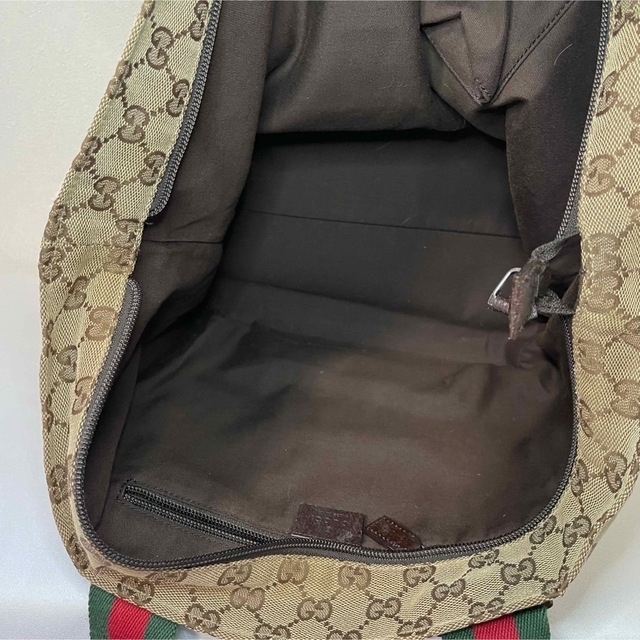 Gucci - 【極美品】GUCCI グッチ 舟形トート シェリーライン GG